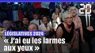 Résultats législatives 2024  Les militants du Rassemblement national exultent [upl. by Steward367]