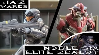 Jazwares Vault  Halo The World Of Halo  Noble Six amp Elite Zealot Two Pack [upl. by Ablem]