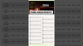 İSTANBUL RAMAZAN İMSAKİYESİ 2024 [upl. by Humo]