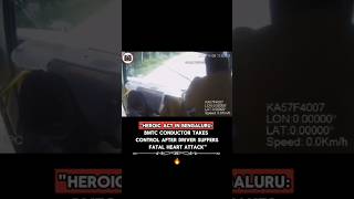 BMTC conductor takes heroic action Save lives  Bengaluru shorts bmtcbus viral realhero bus [upl. by Pilar]