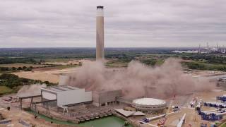 Fawley power station demolition  with sound [upl. by Christophe301]