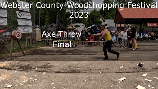 2023 Lumberjack Competition  Webster Spring  Axe Throw Final [upl. by Aehtna]