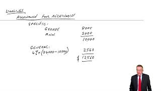 Irrecoverable Debts and Allowances Example 2  ACCA Financial Accounting FA lectures [upl. by Fong]