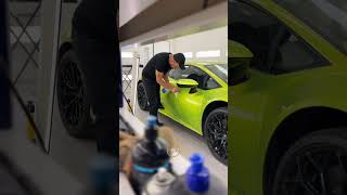 Débosselage sur cette Lamborghini Huracan Tecnica 💚 [upl. by Tsiuqram]