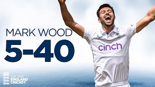 Simply Unstoppable 💥  Mark Wood Bowls Rockets To Claim 5Fer 🚀  England v West Indies 2024 [upl. by Kimmel468]