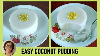 Coconut Pudding Recipe3 ingredient coconut pudding Smoothest Coconut PuddingEasy Coconut Pudding [upl. by Torray]