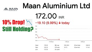 Maan Aluminium Stock Falls Over 10 📉  Why I’m Still Holding  Portfolio Strategy Explained [upl. by Millwater]