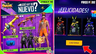 🤩 Agenda Semanal de Free Fire REGRESA Mp40 COBRA XM8 pollo y Ruleta de tokens Conenojo textura [upl. by Atoked]