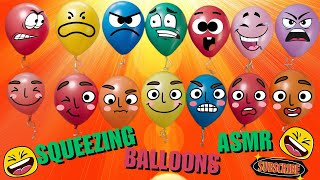 ASMR BALLOON STRETCHING SOUND EFFECT VIDEO EXPERIMENT Play Balloon Slime  Squeezing Emoji Balloons [upl. by Ahsikan683]