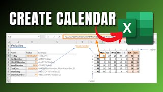 How To Create Calendar In Excel 2024 [upl. by Halley]