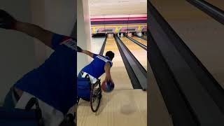 Wheelchair bowler split fyp bowling pwd [upl. by Komara82]