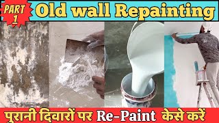 How to Paint Wall at home  Old wall Par Dubara Paint Kaise Kare Full Process  RePaint On Old Wall [upl. by Ellatsirhc942]