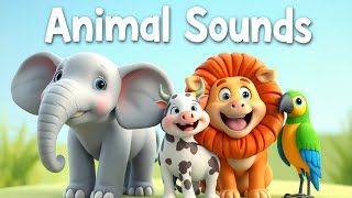 Learn Animal Sounds with Fun Farm amp Jungle Friends 🐮🐘  Educational Song for Kids [upl. by Akceber586]