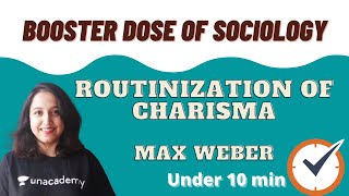 Routinization of Charisma  Charismatic Authority  Max Weber  Booster Dose of Sociology [upl. by Lozano520]