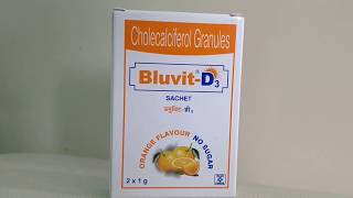 Best Bluvit D3 sachets। vitamin D3 sachet 60000iu जानिए सबकुछ हिन्दी हड्डियों की मजबूती [upl. by Enohpesrep]