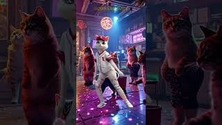 Groovy Cat Disco Party 🕺🐾✨ viralvideo disconight catshorts [upl. by Nuaj337]