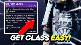 How To Complete Europa Class Quest Fast amp Easy  Destiny 2 Beyond Light [upl. by Etnad692]