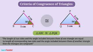 Criteria of Congruence of Triangles [upl. by Amii]