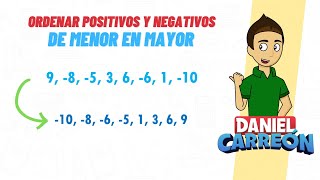 ORDENAR NÚMEROS POSITVOS Y NEGATIVOS DE MENOR A MAYOR Super facil  Para principiantes [upl. by Karie614]