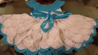 👭Como tejer vestido en crochet para niñas 1 [upl. by Yrrem943]