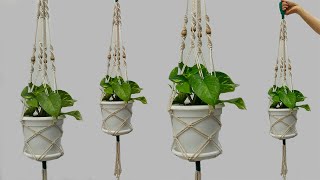 PORTA MACETAS EN MACRAMÉ muy Fácil🌿  Macrame Plant Hanger Pattern  Super Easy [upl. by Troc]