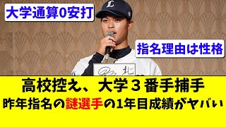 高校も大学もベンチで、昨年ドラフト指名された選手の１年目成績がヤバい【西武ライオンズプロ野球】 [upl. by Frants]