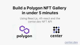 Centerdev Polygon NFT Demo Build a Polygon NFT Viewer in 5 Minutes [upl. by Duarte792]