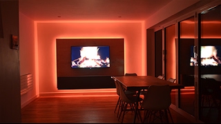 Stunning media panel with colourchange LED Strip lights  InStyle LED [upl. by Atilehs72]