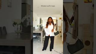 Styling black office pants  modest outfits [upl. by Divadleahcim]