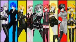 Unhappy Refrain  ALL STARS MIX Project DIVA  Edit PV [upl. by Cordula]