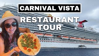 Carnival Cruise Food Tour Free and Specialty Restaurants for Cruisers on Carnival Vista [upl. by Airemahs]