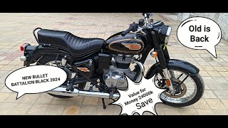 New Bullet 350 Battalion Black 2024 Review  Old is Back old Standard look [upl. by Orlina]