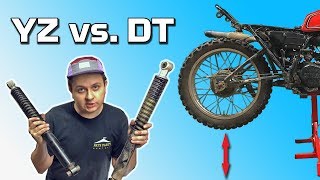 Yamaha DT175 Taller Suspension YZ Shock Swap PART 1 [upl. by Oam358]