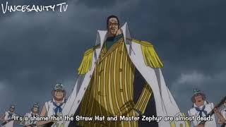 Master Zephyrs Death Vs Marines One Piece Film Z [upl. by Ltihcox]