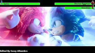 Sonic vs Knuckles Second Fight with healthbars [upl. by Katrina]