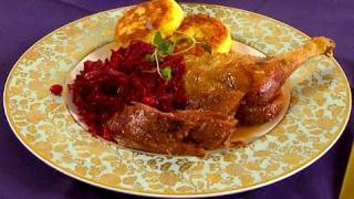 Rezept Ente mit GranatapfelRotkohl selber machen  Hauptgang für Menü zu Weihnachten [upl. by Ednil]