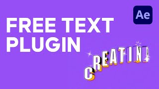 Free Kinetic Typography Plugin After Effects  Tutorial Link In Description [upl. by Nahtannhoj]