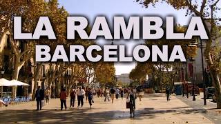 La Rambla Las Ramblas is a Famous Street in Central Barcelona Catalonia Spain Tourist Guide [upl. by Nodnorb]