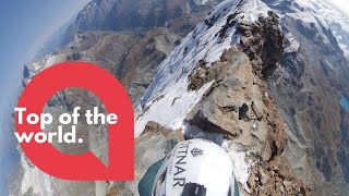 Climber reaches one of the highest points of the Matterhorn 🧗‍♂️🗻  SWNS [upl. by Oshinski]