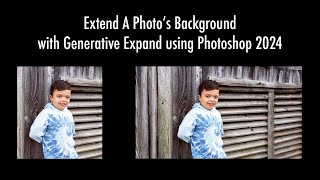 Extend A Photo’s Background with Generative Expand using Photoshop 2024 [upl. by Tjon511]