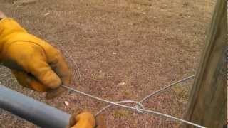 Tying Off High Tensile Wire [upl. by Emoreg]