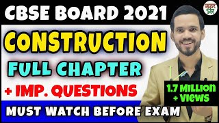 Construction  Class 10 Maths Chapter 11  Full Chapter ExplanationExerciseQuestionsEX 111112 [upl. by Nyltyak]