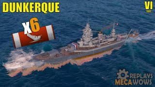 Dunkerque 6 Kills 170k damage  World of Warships Gameplay [upl. by Gorski309]