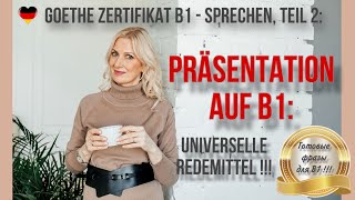 Goethe Zertifikat B1 Универсальные фразы для презентации [upl. by Oned63]