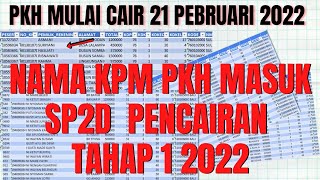 JADWAL PKH CAIR DAN NAMA KPM PKH MASUK SP2D PENCAIRAN TAHAP 1 2022 [upl. by Kcirrag530]