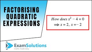 Factorising  Quadratic trinomial Expressions  ExamSolutions [upl. by Akili]