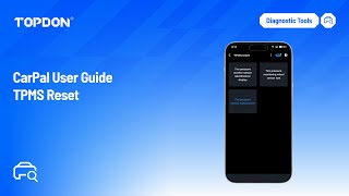 TOPDON CarPal User Guide  TPMS Reset [upl. by Arsuy]