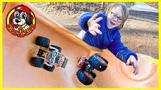 MONSTER TRUCKS PLAY AT THE PARK 🛝 Hot Wheels TIGER SHARK Helps Monster Jam ZOMBIE Go to the DENTIST [upl. by Dympha704]