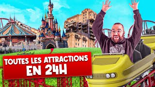 TOUTES les ATTRACTIONS de DISNEYLAND PARIS en 1 JOUR [upl. by Watts]