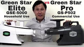 Green Star Elite GSE5000 vs Green Star Pro GSP502 Juicer Comparison Review [upl. by Yelsna982]